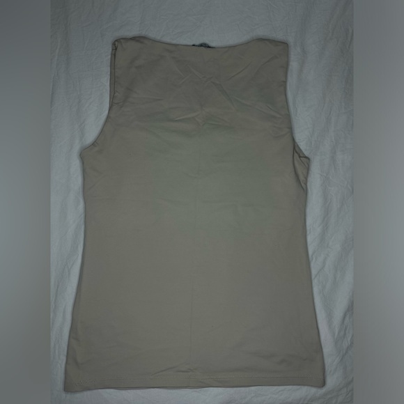 Zara Seamless Beige Nude Wide Strap Square Neck Tank Size Large - Picture 6 of 9